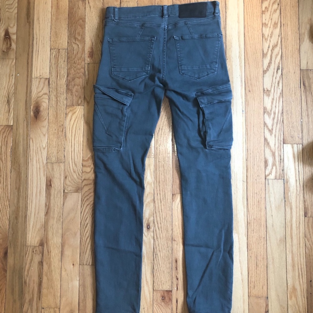 Cargo denim pants